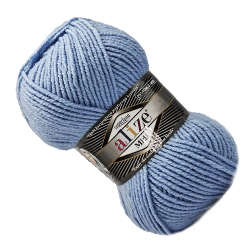 Włóczka Alize SUPERLANA MIDI z wełną 100g/170m JASNY BŁĘKIT 480