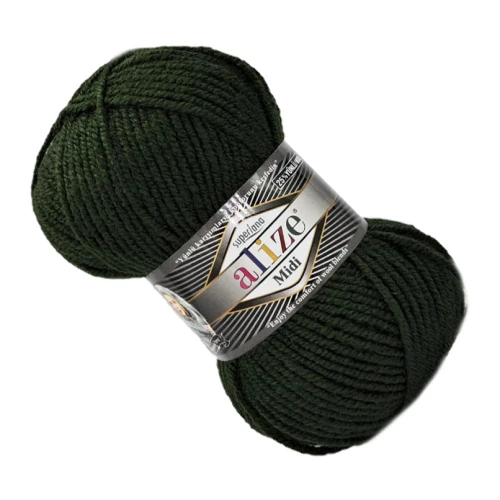 Włóczka Alize SUPERLANA MIDI z wełną 100g/170m CIEMNA ZIELEŃ 241