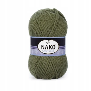 Włóczka NAKO Sport Wool Akryl wełna KHAKI 11946