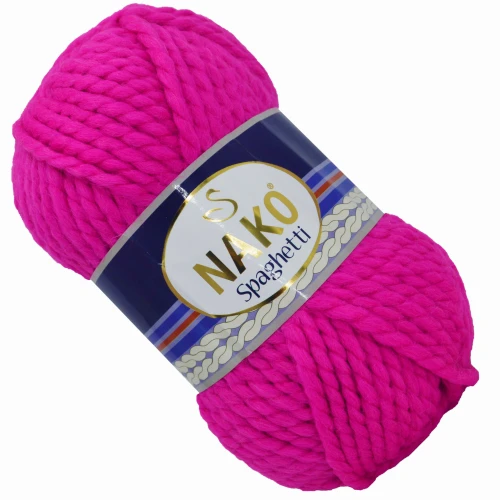 Włóczka NAKO Spaghetti gruba akryl wełna MAGENTA 5571