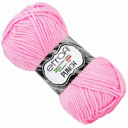 Włóczka Etrofil PUNCH 25g 70m 100% Mikro Akryl RÓŻOWA 73195