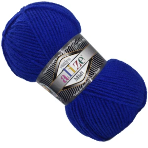 Włóczka Alize SUPERLANA MIDI z wełną 100g/170m SZAFIROWA 141