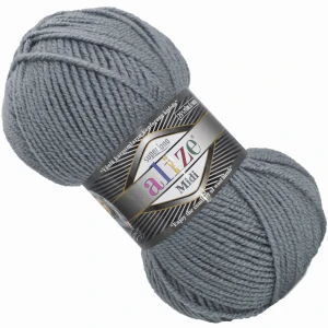 Włóczka Alize SUPERLANA MIDI z wełną 100g/170m POPIELATA 87