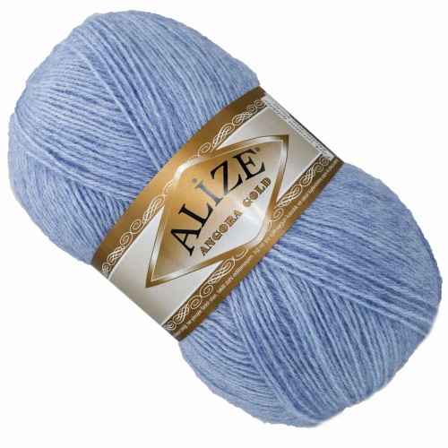 Włóczka Alize Angora Gold z wełną 100g/550m JASNA JEANSOWA 221