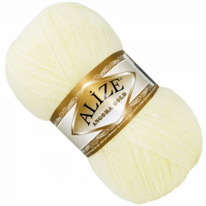 Włóczka Alize Angora Gold z wełną 100g/550m KREMOWA 001