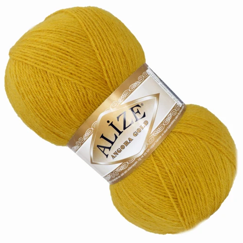 Włóczka Alize Angora Gold z wełną 100g/550m MUSZTARDOWA 02