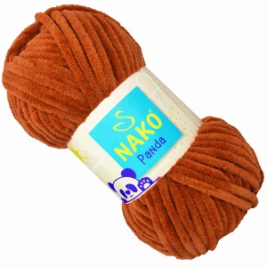 Włóczka Nako Panda pluszowa gruba 100g RUDA 14066