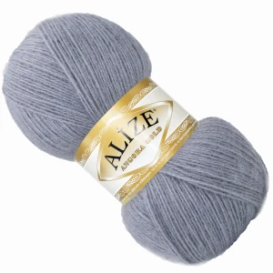 Włóczka Alize Angora Gold z wełną 100g/550m SZARA 087