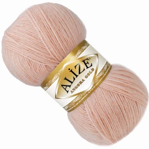 Włóczka Alize Angora Gold z wełną 100g/550m PUDROWA 404