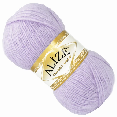 Włóczka Alize Angora Gold z wełną 100g/550m JASNA LILIOWA 071