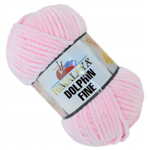 Włóczka pluszowa cienka HIMALAYA Dolphin Fine 100g/175m PUDROWY RÓŻ 80503