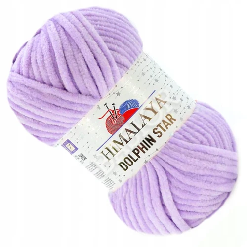Włóczka HIMALAYA Dolphin Star z lurexem 100g FIOLETOWA 92105