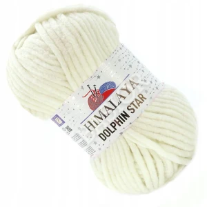 Włóczka HIMALAYA Dolphin Star z lurexem 100g ECRU 92108