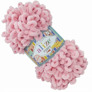 Włóczka Alize PUFFY FINE małe pętelki ZGASZONY RÓŻ 161