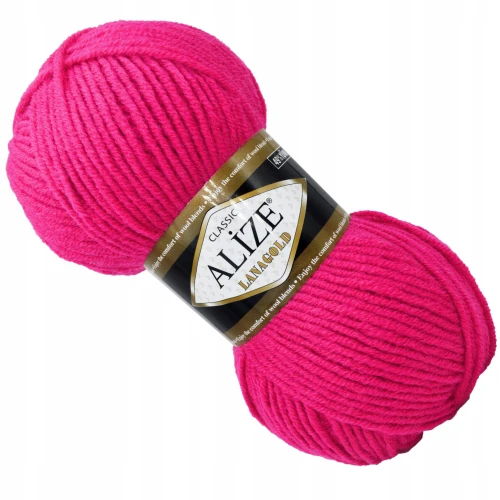 Włóczka Alize Lanagold z WEŁNĄ 100g/240m RÓŻOWA 798