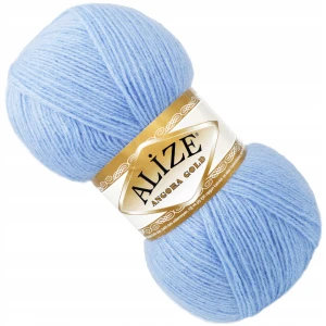 Włóczka Alize Angora Gold z wełną 100g/550m BŁĘKITNA 953