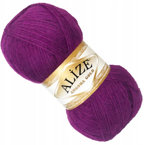 Włóczka Alize Angora Gold z wełną 100g/550m ŚLIWKOWA 111