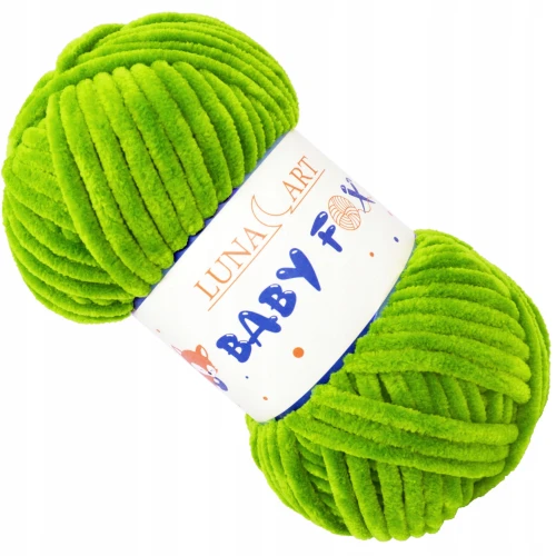 Włóczka Baby Fox pluszowa gruba 100g ZIELONA 69