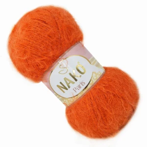 Włóczka Nako Paris włochata miękka 100g/245m RUDA 4888