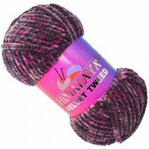Włóczka pluszowa HIMALAYA VELVET TWEED WRZOSOWA ZIELONA 91115