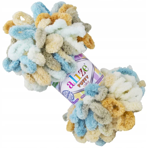 Włóczka Alize Puffy COLOR 100g miękka duże pętelki 6530