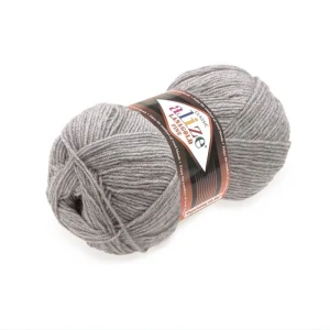 Włóczka Alize Lanagold akryl wełna 100g/240m SZARA 21
