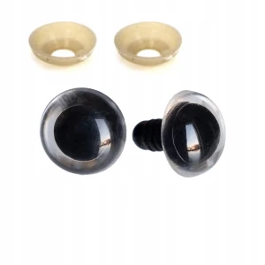 Oczy do maskotek 10mm zaciskowe przezroczyste
