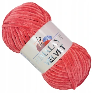 Włóczka pluszowa HIMALAYA VELVET 100g KORALOWA 90012