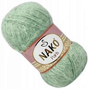 Włóczka Nako Paris włochata miękka 100g/245m MIĘTOWA 292
