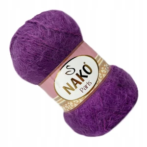 Włóczka Nako Paris włochata miękka 100g/245m FIOLETOWA 6499