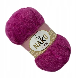 Włóczka Nako Paris włochata miękka 100g/245m CIEMNA WRZOSOWA 6578