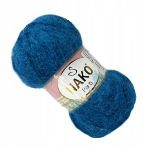 Włóczka Nako Paris włochata miękka 100g/245m NIEBIESKA 10328