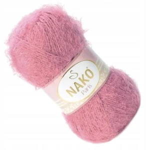 Włóczka Nako Paris włochata miękka 100g/245m RÓŻOWA 730