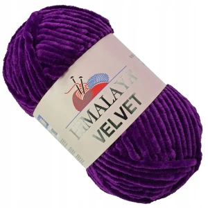 Włóczka pluszowa HIMALAYA VELVET 100g ŚLIWKOWA 90028