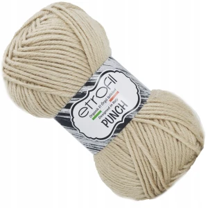 Włóczka Etrofil PUNCH 25g 70m 100% Mikro Akryl BEŻOWA 77081