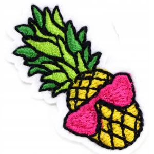 Aplikacja termo dziecięca Ananas w okularach naszywka naprasowanka 1szt