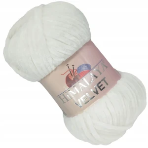 Włóczka pluszowa HIMALAYA VELVET 100g SUROWA ECRU 90063