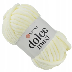 Włóczka YarnArt DOLCE MAXI pluszowa gruba 200g/70m ECRU 745