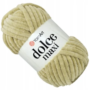 Włóczka YarnArt DOLCE MAXI pluszowa gruba 200g/70m BEŻOWA 747