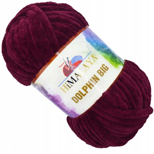 Włóczka Himalaya Dolphin Big pluszowa gruba 200g/80m BORDOWA 76709