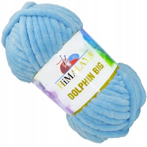 Włóczka Himalaya Dolphin Big pluszowa gruba 200g/80m NIEBIESKA 76704