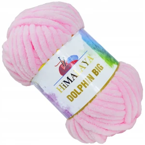 Włóczka Himalaya Dolphin Big pluszowa gruba 200g/80m RÓŻOWA 76703