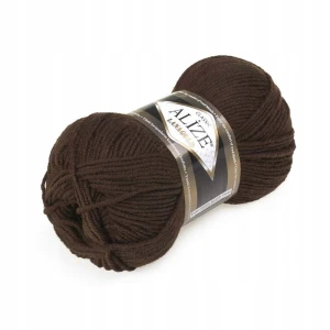 Włóczka Alize Lanagold akryl wełna 100g/240m BRĄZOWA 26