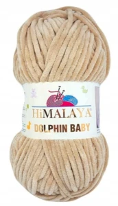 Włóczka Himalaya Dolphin Baby pluszowa szenilowa 100g 80365 BEŻOWA