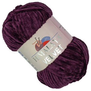 Włóczka pluszowa HIMALAYA VELVET 100g FIOLETOWA 90039