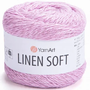 Włóczka YarnArt Linen Soft 100g len wiskoza bawełna 7321 WRZOSOWA