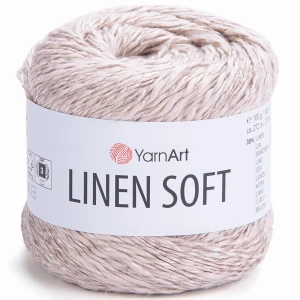 Włóczka YarnArt Linen Soft 100g len wiskoza bawełna 7304 KREMOWA