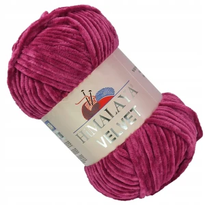 Włóczka pluszowa HIMALAYA VELVET 100g AMARANTOWA 90010