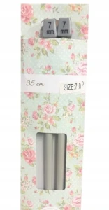 Druty proste aluminiowe długie 35cm rozm. 7.0