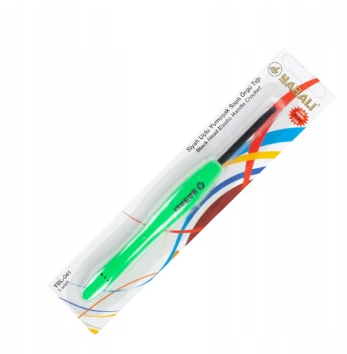Szydełko z ergonomiczną rączką czarne Yabali 7 mm